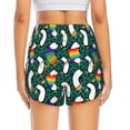 thumbnail image 2 of Lsque Lgbt Penguin Printed Women's Running Shorts with Liner Pockets,Elastic Quick Dry Workout Athletic Gym Yoga Shorts,Womens High Waist Shorts-X-Large, 2 of 9