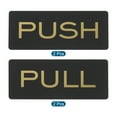 thumbnail image 3 of Unique Bargains Push Pull Door Sign Acrylic Self Adhesive Rectangle Sticker Black/Golden 4 Pack, 3 of 6