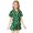 Green, variant on Byoo Christmas Toddler Girls Outfit Set Tree Print Button Down Short Sleeved Shirt Shorts Sleepwear Silk Soft Homewear