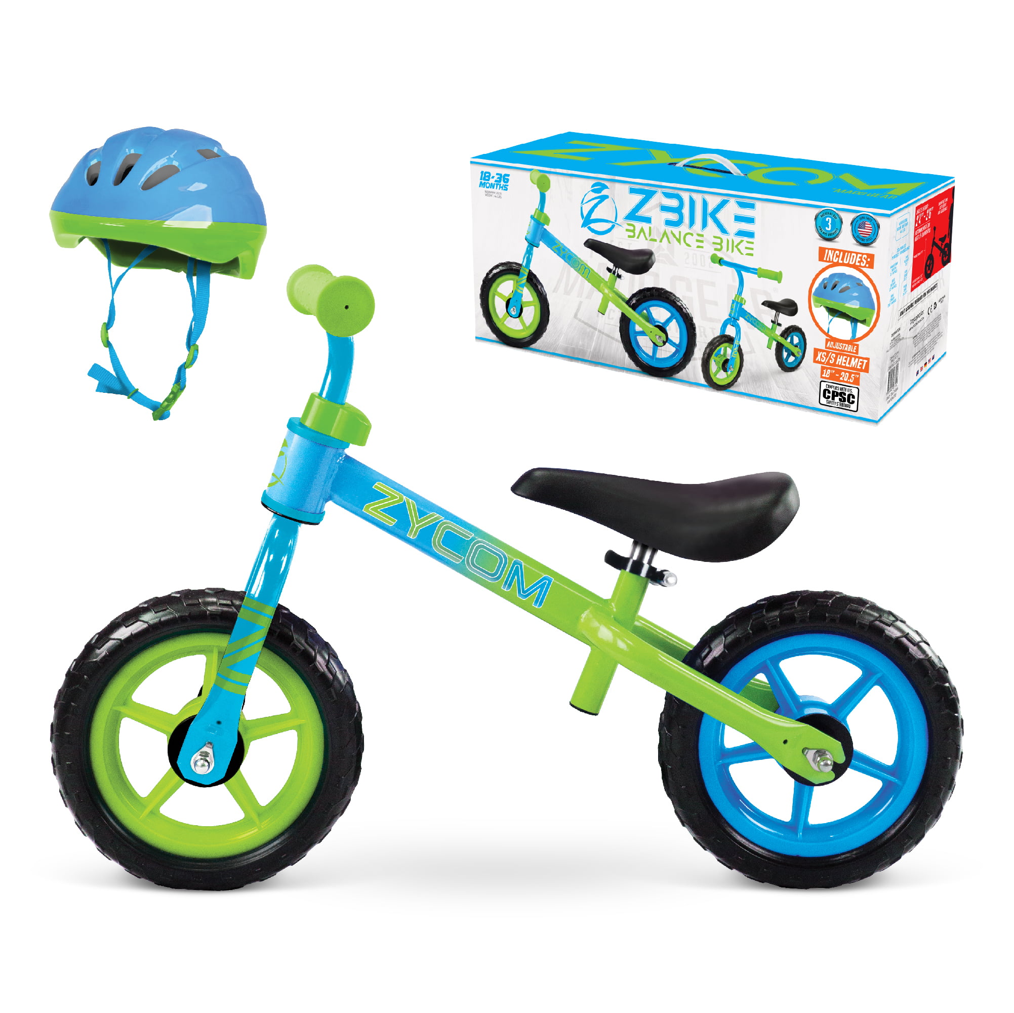 Trackpack Limited RideonToys4u Balance Bike With 12 Inch EVA Wheels and Footrest Blue Ages 2-5 Years