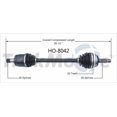 thumbnail image 1 of TrakMotive CV Axle Shaft HO-8042 Premium; OEM Replacement, 1 of 5