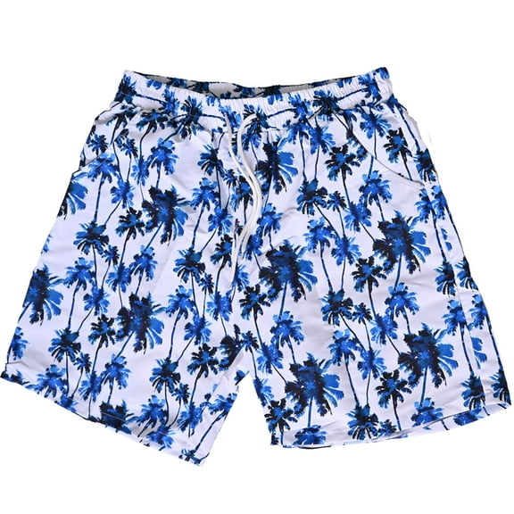 Dihao george Swimming Trunks for Men Clearance Men's Fashion Hawaiian Style Print Swim Shorts Conservative Swim Trunks