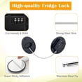 thumbnail image 3 of 4PCS Refrigerator Locks Combination, Drill-Free Refrigerator Door Lock Fridge Lock Combination with Password, Mini Digital Refrigerator Lock for Freezer Door Lock (Black), 3 of 10