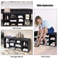 thumbnail image 6 of Topbuy Black Adjustable 10-Cube Organizer Bench Entryway Padded Shoe Storage Bench, 6 of 9
