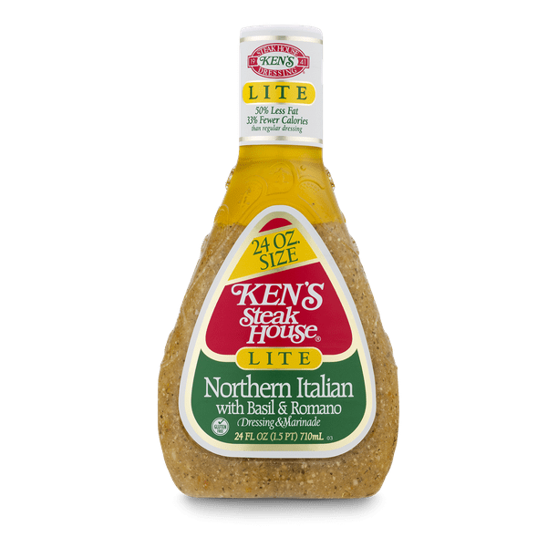 Ken's Steak House Lite Northern Italian with Basil & Romano Dressing