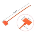 thumbnail image 3 of Uxcell 6 Inch Orange Cable Zip Ties Label Tag Mark Self-Locking Nylon Wire Strap 120 Pack, 3 of 5