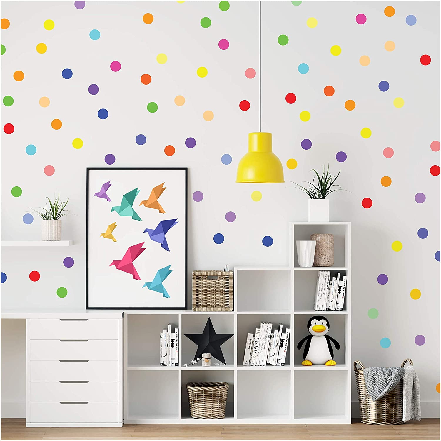 KSCD Large Round Polka Dot Confetti Wall Decal Baby Nursery Child
