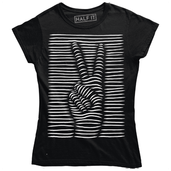 Amazing Peace Hand Symbol Art Graphic Design Women's Premiun T-Shirt