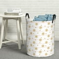 thumbnail image 6 of Vsdgher Gold Snowflake Stripes Waterproof Round Large Laundry Basket -Toy Storage Basket, Perfect as Hamper, Kids Room Storage, and Toy Containment-Medium, 6 of 6
