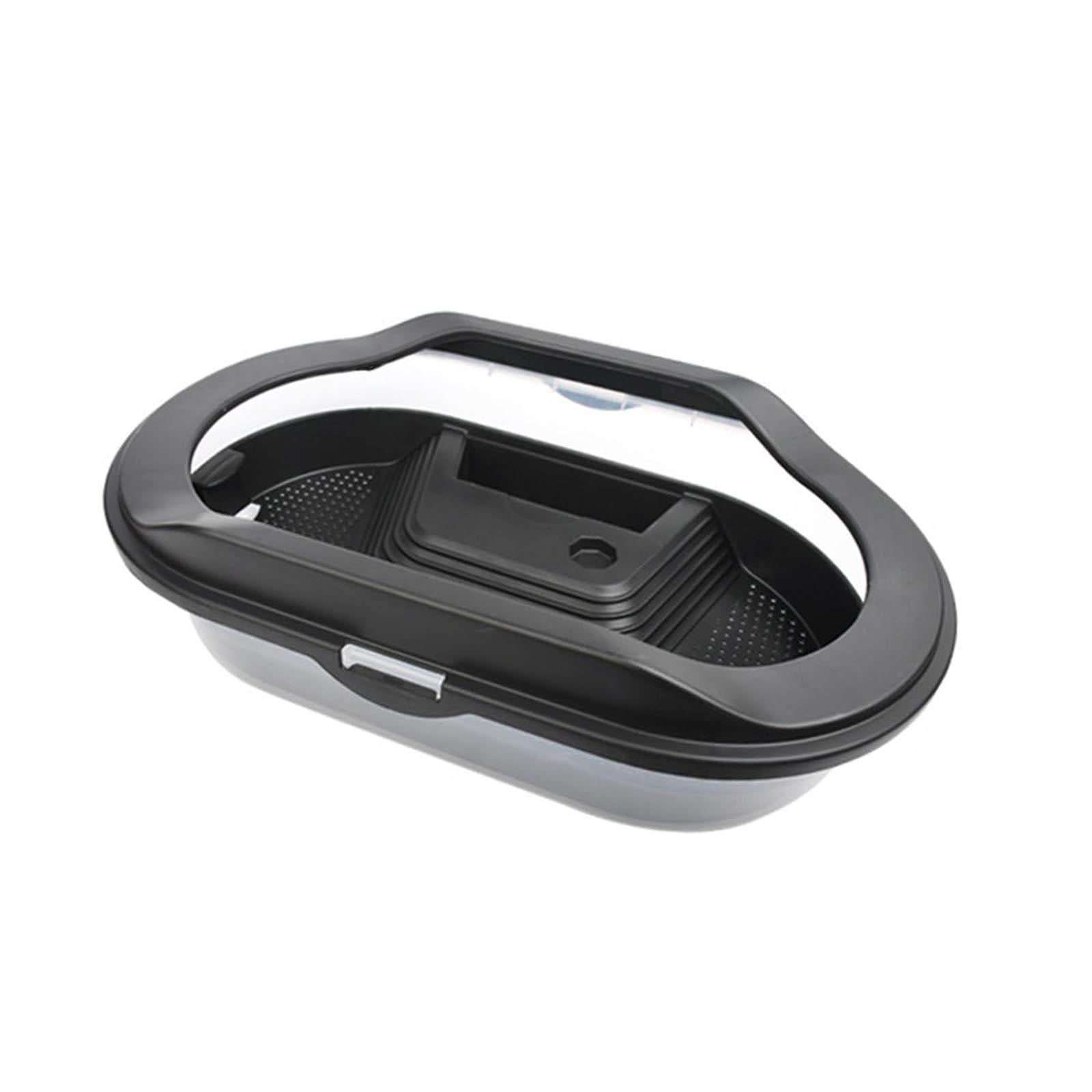 Small Turtle Tank Reptile Carrier Detachable for Snail Hermit Crabs Terrapin Black