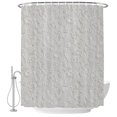 thumbnail image 2 of Floral Scrolls Shower Curtain with Hooks, Damask Floral Leaves Embossed Texture White Water Repellent Shower Curtains for Bathroom Decor Sturdy Shower Curtain, Machine Washable 66x72 Inch, 2 of 9