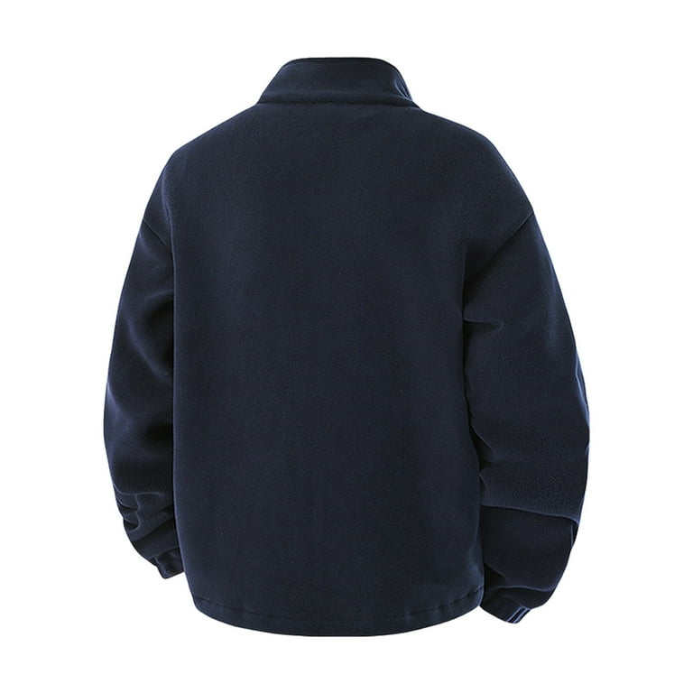 Zpanxa Men's Wool Blend Stand Collar Jacket Zipper Front Cardigan