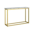 thumbnail image 6 of Artum Hill Luna White Marble And Gold 41.5" Rectangle Sofa Table with Metal Frame, 6 of 8