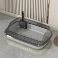 thumbnail image 6 of Fufafayo under $5 Cat Litter Box with High Sides, Semi Enclosed Cats Litter Box, Anti-Splashing Detachable Cat Litter Pan, Kitten Toilet with Litter Sifting Scoop, Easy to Clean, 14.3x10.6in, 6 of 6