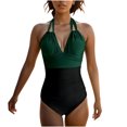 thumbnail image 4 of Lopeceal Women's Slimming One Piece Swimsuits Tummy Control Bathing Suit Halter Swimwear for Big Busted Curvy, 4 of 7