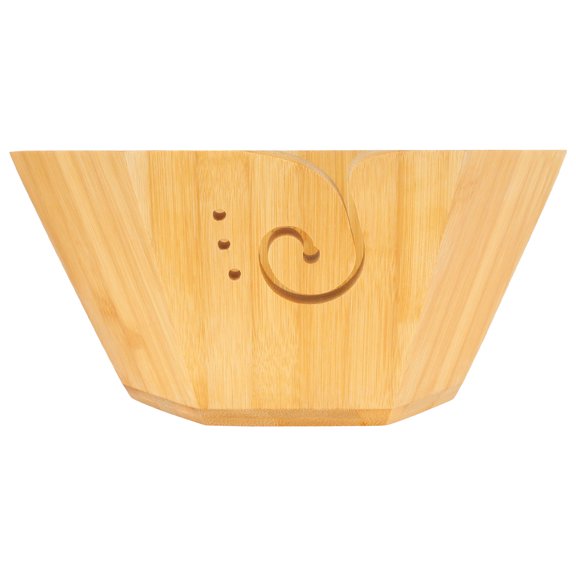 Wood Yarn Bowl Large Wood Knitting Bowl Sturdy Wood Crochet Bowl with Holes Practical Yarn Holder Bowl Crochet Yarn Bowl Knitting Yarn Bowl for DIY Knitting Crocheting