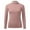 Pink, variant on Youmylove Winter Women Crew Neck Lined Thermal Underwear Slim Warm Base Layers Long Sleeve Shirts Patchwork Top Warm Base Layers