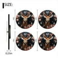 thumbnail image 2 of Non-Ticking Silent Wall Clocks Battery Operated Personalized Decor Clock for Living Room,Bedroom-Deer With Large Antlers Surrounded By Pink And Red Flowers(10inch), 2 of 4