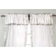 thumbnail image 3 of Lined 2 Gypsy Rod Pocket Curtains Beaded Valance 2 Tieback White SLV 43W X 120L, 3 of 3