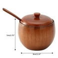 thumbnail image 3 of Solid Wood Seasoning Jar Wooden Vintage Salt Shaker With Lid, 3 of 7
