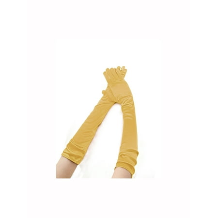 - Women Stretchy Opera Length Full Finger Gloves Pairs