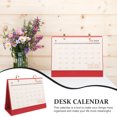 thumbnail image 3 of HONMEET Red Desktop Calendar with Manual Date Display, Stylish Home Office Desk Decor, Easy to Use and Practical, 3 of 8