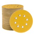 thumbnail image 1 of Discos de lijado, 125 mm de diámetro, óxido de aluminio de usos múltiples, fijación de gancho y bucle para una fácil instalación, paquete de 100 piezas que ofrece una calidad superior a un precio, 1 of 5
