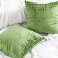 thumbnail image 3 of Home Soft Things Textured Velvet Pillow Covers (Set of 2), - Calla Green - 26" x 26", 3 of 6