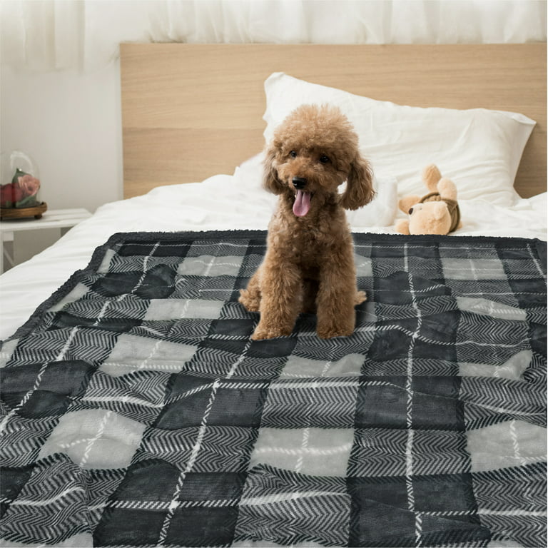 Waterproof Blanket for Dogs,Pee Urine Liquid Proof Blanket for Couch Sofa  Bed,Soft Reversible Furniture Protector Cover,Sherpa Pet Blanket for Small  Medium Large Dog Cat,80x60 inches 