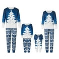 thumbnail image 1 of xiaxaixu Ensemble de Pyjamas de Noël pour Famille Imprimé Flocon de Neige Arbre Manches Longues Col Rond + Pantalon Ensemble Vêtements de Nuit de Noël, 1 of 10