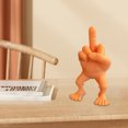 thumbnail image 4 of Figura del dedo medio con patas Ndcxsfigh decoración de escritorio naranja, 4 of 7