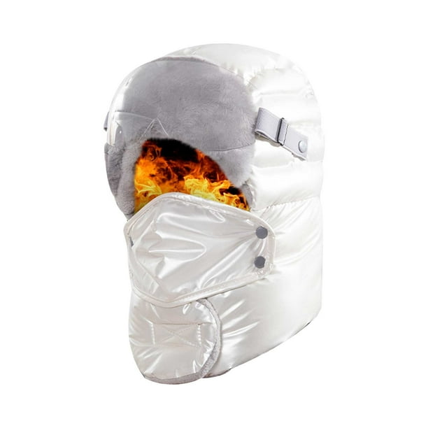 Máscara cortavientos de invierno para ciclismo | Resistente al frío y con capucha gruesa de terciopelo | Gorro cálido compatible con casco | Forro polar transpirable | Protección facial y de cuello