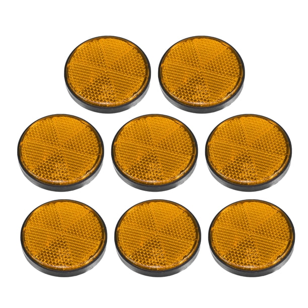 8uds Redondo Seguridad Rayos Reflectantes Auto Adhesivo Reflector Naranja
