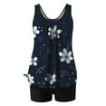 thumbnail image 3 of UPPADA Womens Two Piece Bathing Suit 2025 Modest High Waist Swimwear Elastic Floral Swimsuit with Shorts Tummy Control Sporty Beachwear Womens Plus Tankini Bathing Suits Multicolor,L, 3 of 5