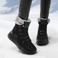 thumbnail image 3 of Botas de nieve para exteriores, botas de invierno de algodón de media caña para mujer, botas Martin, zapatos de esquí de algodón engrosados con forro polar, 3 of 6