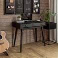 thumbnail image 3 of Camaflexi Solid Pine Wood Mid Century Desk with 1 Drawer, Black Finish, 3 of 7