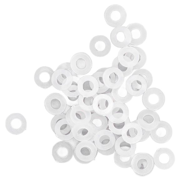 Nylon Washer Assortment Kit, Wide Range Durable Flat Washer  For Electroplating For Office Equipment For Electronics M3,M4,M5,M6,M8,M10,M12