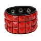 thumbnail image 4 of Pulsera gótica perfecl de los años 80 ajustable para hombre y mujer Rojo, 4 of 8