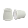 thumbnail image 1 of Aspen Creative 32713-2 4" Bottom Width (3" x 4" x 4") Small Hardback Empire Shape Transitional Design Chandelier Clip-On Lamp Shade Set (2 Pack), White Linen, 1 of 1