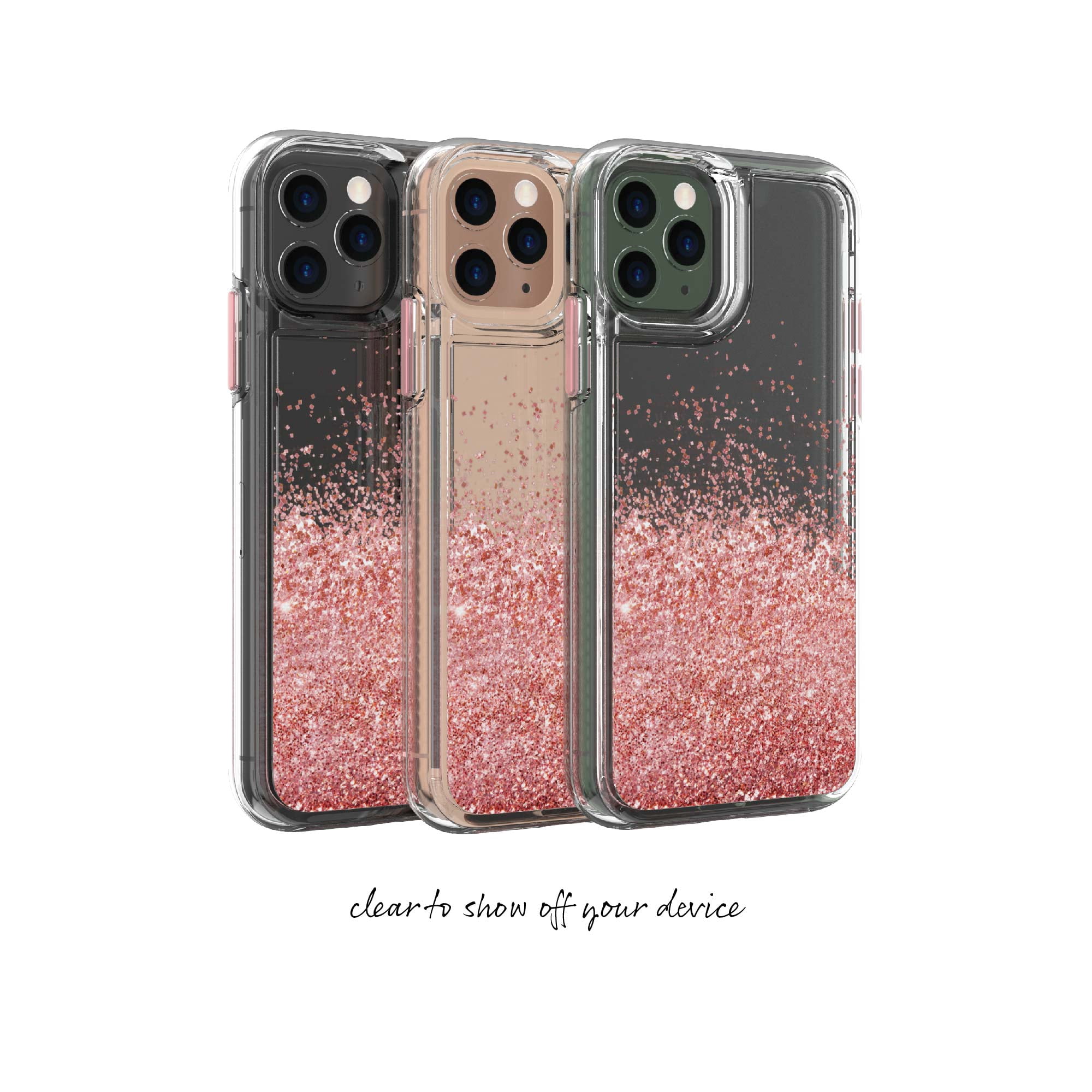 Rose Gold Liquid Glitter Phone Case for iPhone 11 Pro Max
