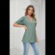 thumbnail image 4 of Camisas de Corta Abullonadas de Verano Verde Oscuro M, 4 of 8