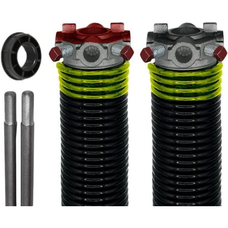 

Garage Door Torsion (207 x 1.75 x 23) | 1 Nylon Bushing + Winding Bars | Left and Right Hand Wound Replacement (Pair)