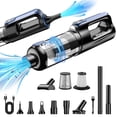 thumbnail image 1 of Aspiradora portátil sin cable 2 en 1 con 18000Pa de potencia motor brushless de 130W batería de 7800mAh y luz LED para coche hogar y oficina, 1 of 8