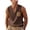 Coffee, variant on GUZOM Mens Cotton Linen Henley Tank Top Yellow - Breathable Summer Sleeveless Vest with Chest Pocket Casual Button Front Relaxed Fit,Size S