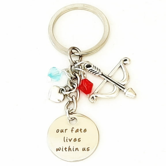 Our Fate Lives Within Us Merida Accessories Silver Charm Keychain Gift for a Brave Princess | Merchandise for Women
