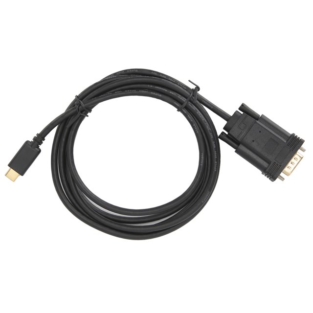 A0105 USB 3.1 TypeC a VGA Cable adaptador macho Convertidor Cable de 1,8 M Accesorio de computadora Negro