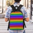 thumbnail image 2 of Ratiio Colorful Glitter Rainbow Print Backpack with Padded 15-inch Laptop Sleeve- Spacious and Durable Daypack for Work and Travel, 2 of 6