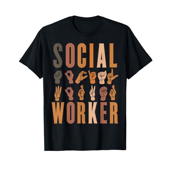 Social Worker Appreciation Month ASL Sign Language T-Shirt