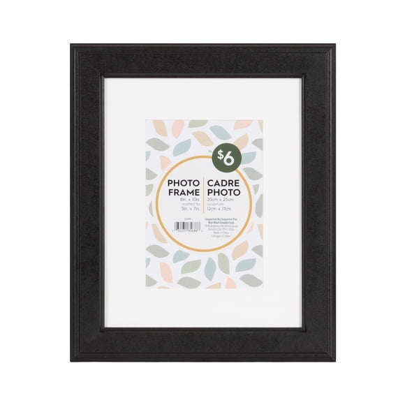 DesignOvation Swift 8x10 Matted to 5x7 Black Picture Frame