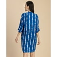 thumbnail image 4 of Moomaya Raglan Sleeves Band Collar Printed Rayon Dress - Women's Casual Dress, 4 of 9